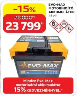 Auchan EVO-MAX MOTORINDÍTÓ AKKUMULÁTOR ajánlat
