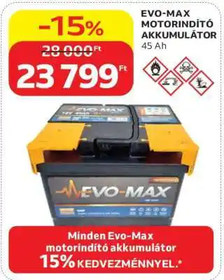 EVO-MAX MOTORINDÍTÓ AKKUMULÁTOR