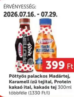 PRIVÁT Pöttyös palackos Madártej, Karamell ízű tejital, Protein kakaó ital, kakaós tej ajánlat