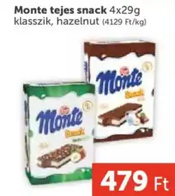 PRIVÁT Monte tejes snack ajánlat