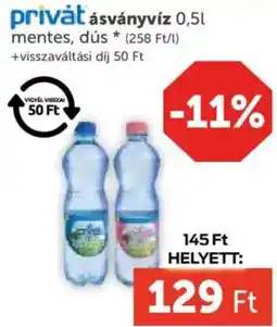 PRIVÁT Ásványvíz mentes, dús ajánlat