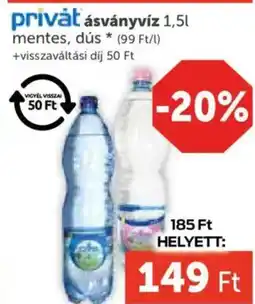 PRIVÁT Ásványvíz mentes, dús ajánlat