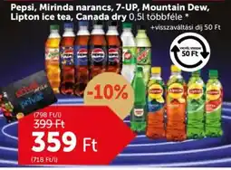 PRIVÁT Pepsi, Mirinda narancs, 7-UP, Mountain Dew, Lipton ice tea, Canada dry ajánlat