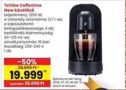 Interspar Tchibo Cafissimo Now kávéfőző ajánlat