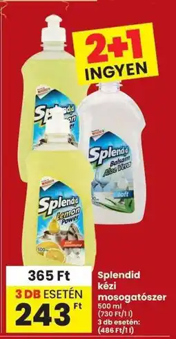 Interspar Splendid kézi mosogatószer ajánlat