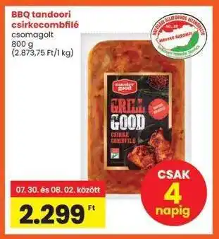 Interspar BBQ Tandoori csirkecombfilé ajánlat