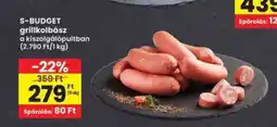 Interspar S-BUDGET grillkolbász ajánlat