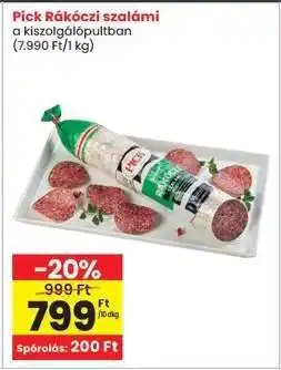 Interspar PICK Rákóczi szalámi ajánlat