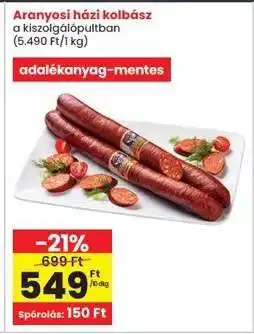 Interspar Aranyosi házi kolbász ajánlat