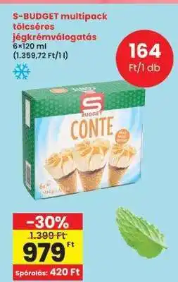 Interspar S-BUDGET multipack tölcséres jégkrémválogatás ajánlat