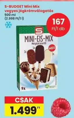 Interspar S-BUDGET mini mix vegyes jégkrémválogatás ajánlat