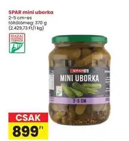 Interspar SPAR mini uborka ajánlat
