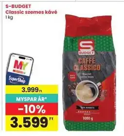 Interspar S-BUDGET Classic szemes kávé ajánlat