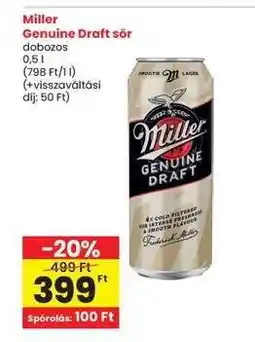 Interspar Miller Genuine Draft sör ajánlat