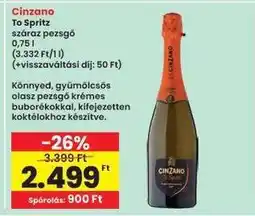 Interspar Cinzano To Spritz ajánlat