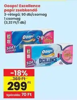 Interspar OOOPS! EXCELLENCE PAPÍR ZSEBKENDŐ ajánlat