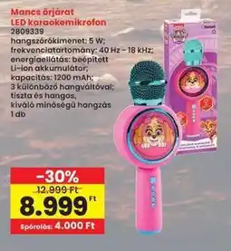 Interspar Mancs őrjárat LED karaokemikrofon ajánlat