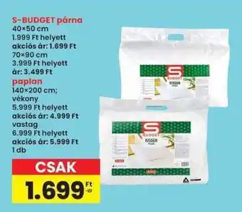 Interspar S-BUDGET párna ajánlat