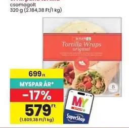 Spar SPAR Tortilla Wraps original ajánlat