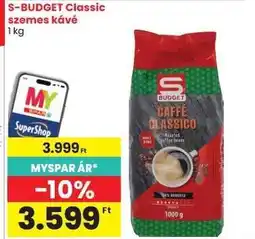 Spar S-BUDGET Classic szemes kávé ajánlat
