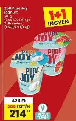 Spar Zott Pure Joy joghurt ajánlat