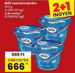 Spar MILLI Szendvicskrém ajánlat