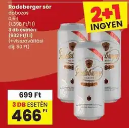 Spar Radeberger sör ajánlat