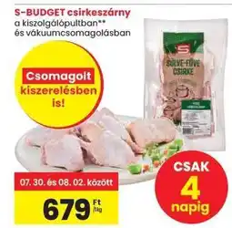 Spar S-BUDGET csirkeszárny ajánlat