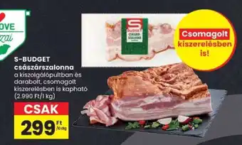 Spar S-BUDGET császárszalonna ajánlat