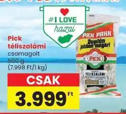 Spar PICK Téliszalámi ajánlat