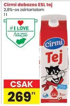 Spar Cirmi dobozos ESL tej ajánlat