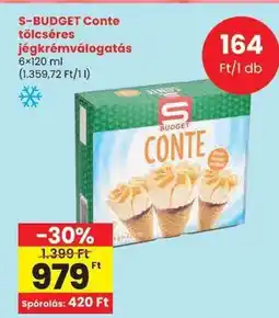Spar S-BUDGET Conte tölcséres jégkrémválogatás ajánlat