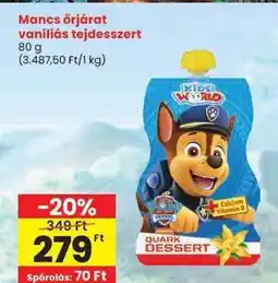 Spar Mancs őrjárat vaníliás tejdesszert ajánlat