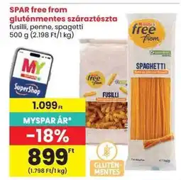 Spar SPAR free from gluténmentes száraztészta ajánlat