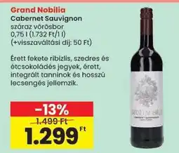 Spar Grand Nobilia Cabernet Sauvignon ajánlat