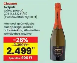 Spar Cinzano To Spritz ajánlat