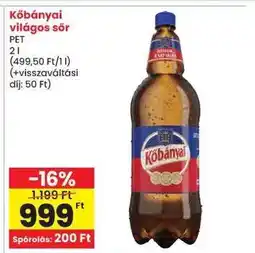 Spar KŐBÁNYAI Világos sör ajánlat