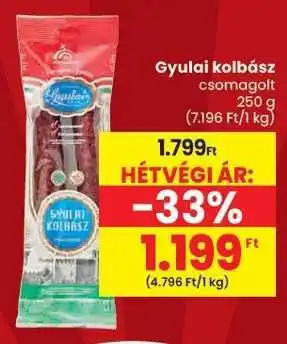 Spar Gyulai kolbász ajánlat