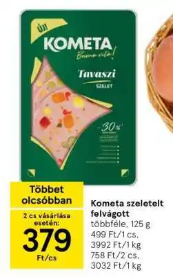Tesco Kométa szeletelt felvágott ajánlat