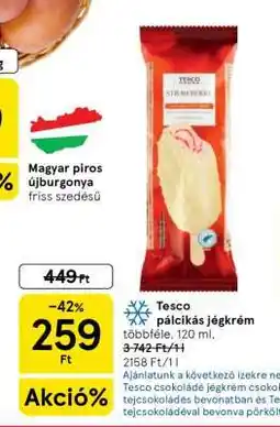 Tesco Tesco pálcikás jégkrém ajánlat