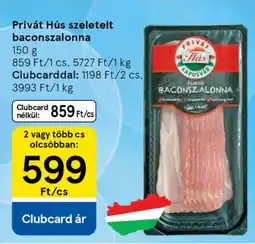 Tesco Privát Hús szeletelt baconszalonna ajánlat