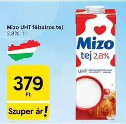 Tesco Mizo UHT félszíros tej ajánlat
