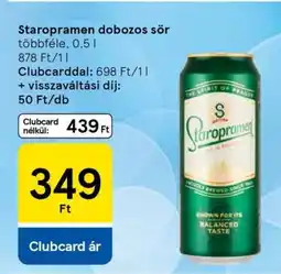 Tesco Staropramen dobozos sör ajánlat