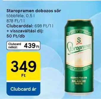 Tesco Staropramen dobozos sör ajánlat