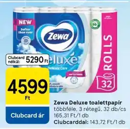Tesco Zewa Deluxe toalettpapír ajánlat