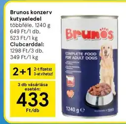 Tesco Brunos konzerv kutyaeledel ajánlat