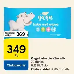 Tesco Gaga baba törlőkendő ajánlat