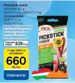 Tesco Pickstick snack ajánlat