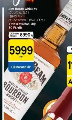 Tesco JIM BEAM WHISKEY ajánlat