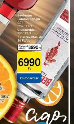 Tesco BEEFEATER London Dry gin ajánlat